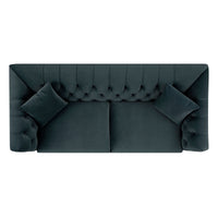 Ashby Chesterfield Large 3-Seater Sofa, Aegean Blue Velvet