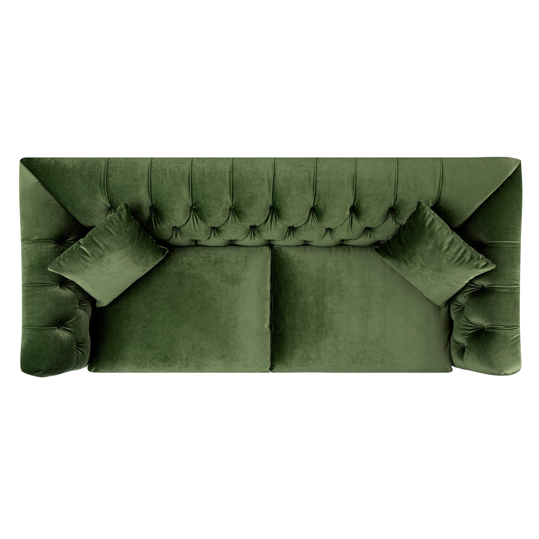 Ashby Chesterfield Large 3-Seater Sofa, Fern Green Velvet