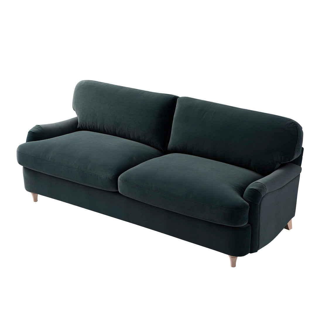 Daphnis Aegean Blue Velvet Sofa Large 3-Seater