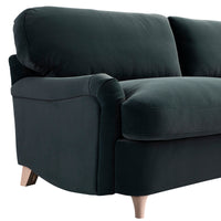 Daphnis Aegean Blue Velvet Sofa Large 3-Seater