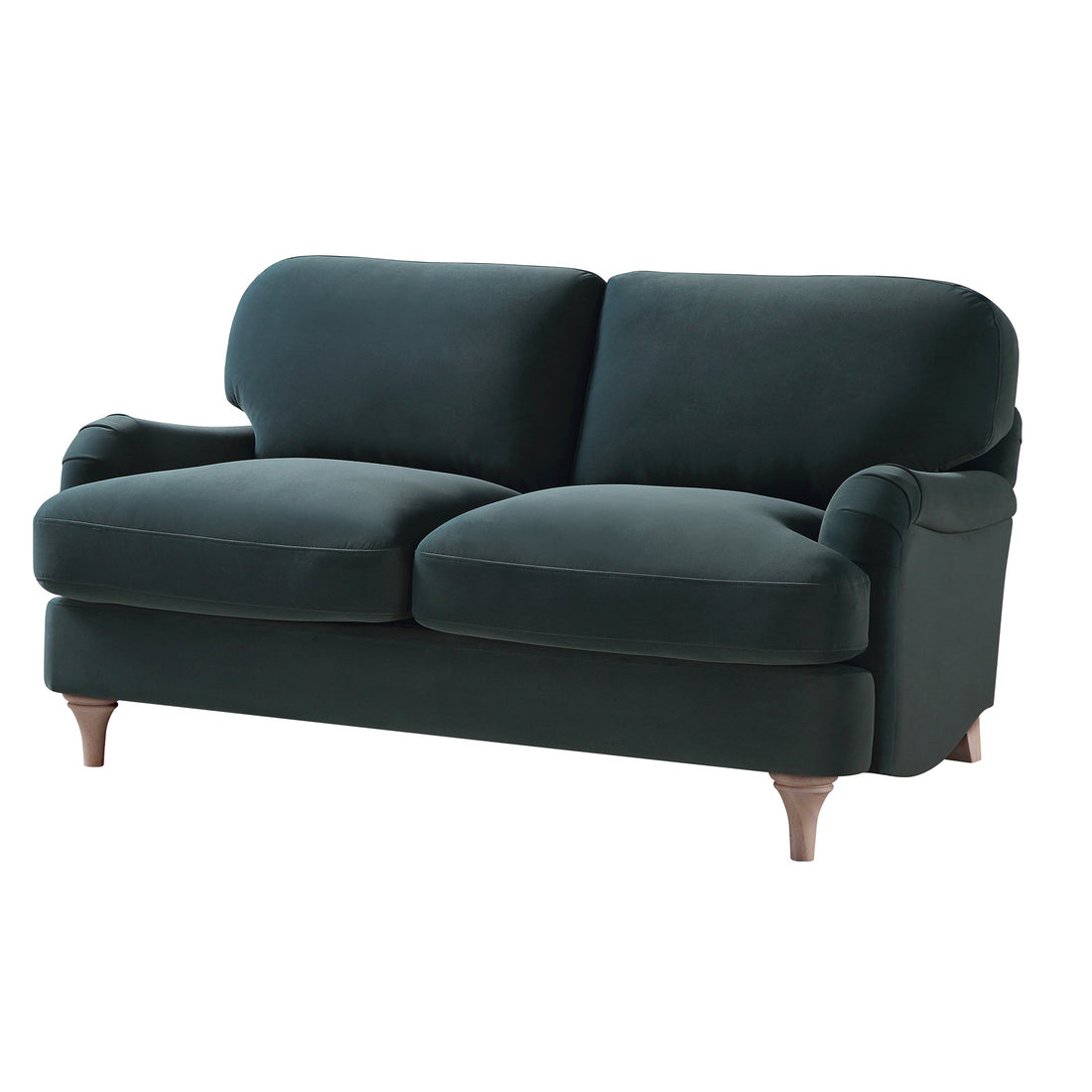 Daphnis Aegean Blue Velvet Sofa, 2-Seater