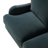 Daphnis Aegean Blue Velvet Sofa, 2-Seater