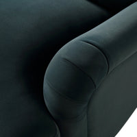 Daphnis Aegean Blue Velvet Sofa, 2-Seater