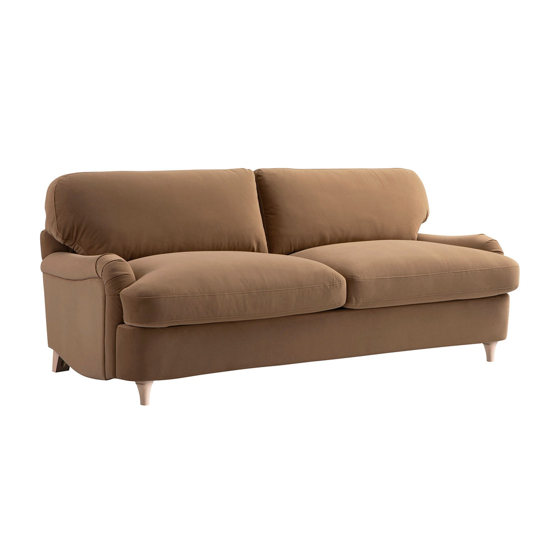 Daphnis Camel Velvet Sofa Bed Large 3-Seater