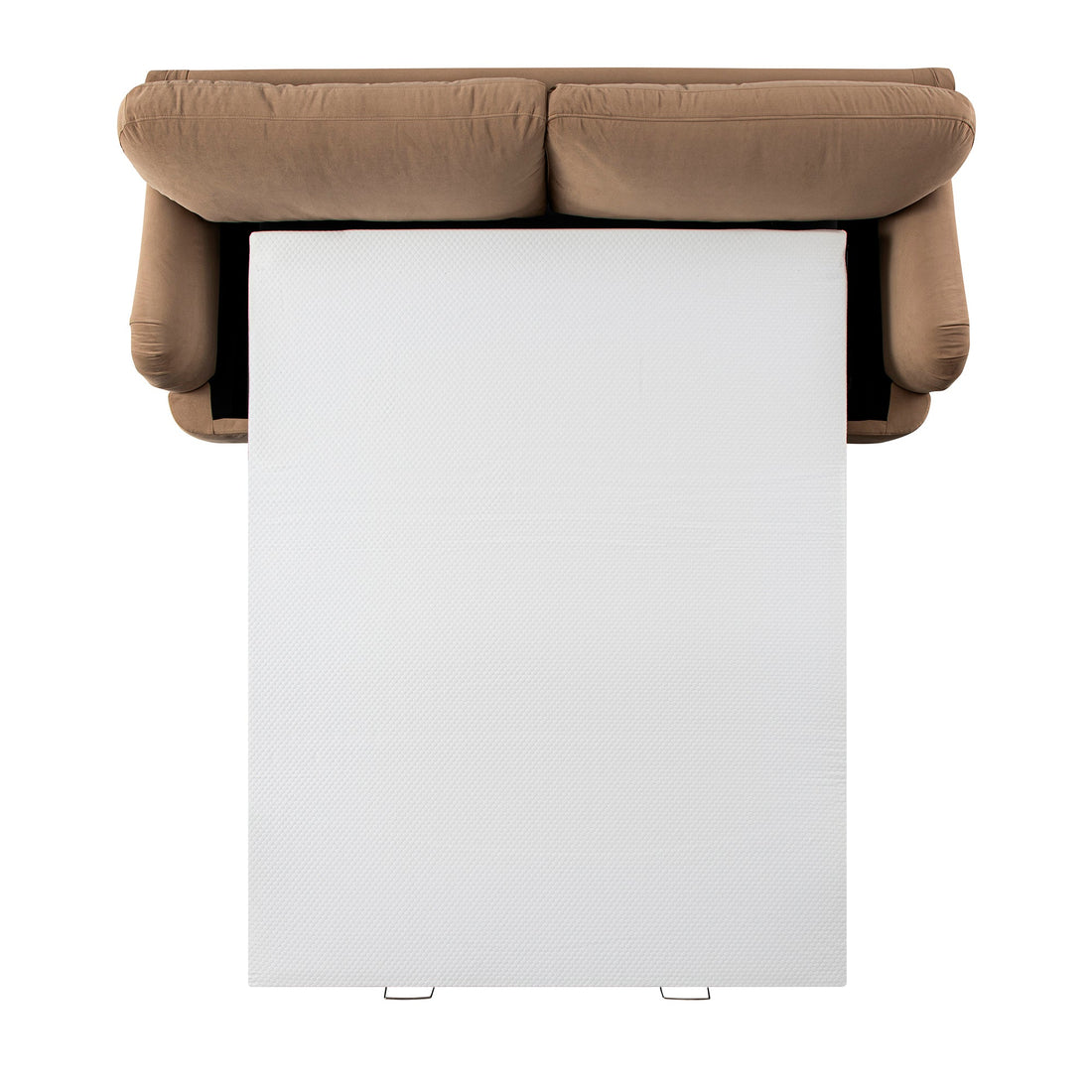 Daphnis Camel Velvet Sofa Bed Large 3-Seater