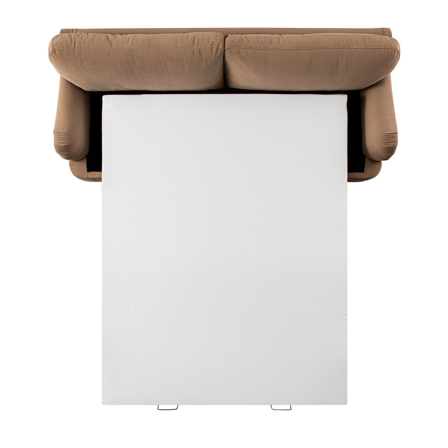 Daphnis Camel Velvet Sofa Bed Large 3-Seater