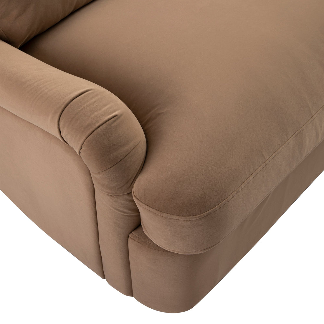 Daphnis Camel Velvet Sofa Bed Large 3-Seater