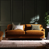 Daphnis Cinnamon Velvet Sofa 3-Seater