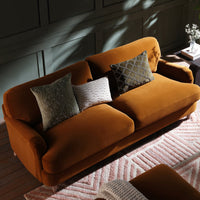 Daphnis Cinnamon Velvet Sofa 3-Seater