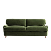 Daphnis Fern Green Velvet Sofa Bed Large 3-Seater
