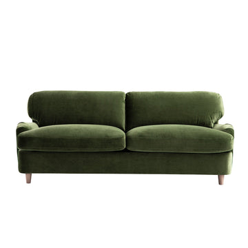 Daphnis Fern Green Velvet Sofa Bed Large 3-Seater