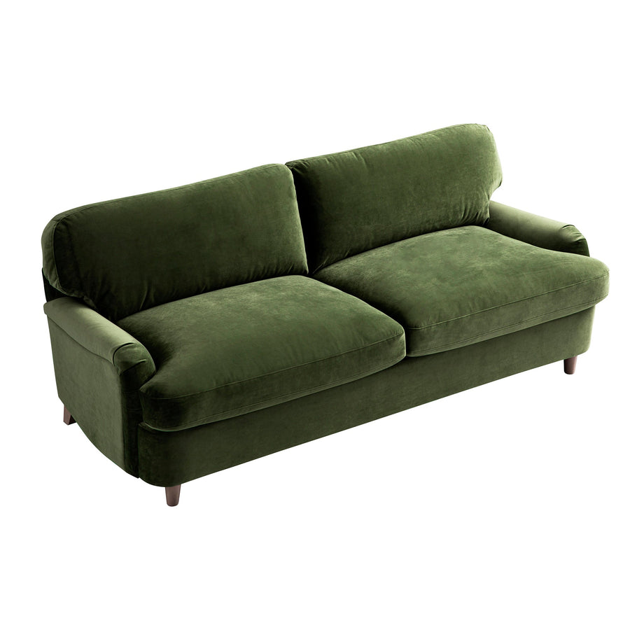 Daphnis Fern Green Velvet Sofa Bed Large 3-Seater