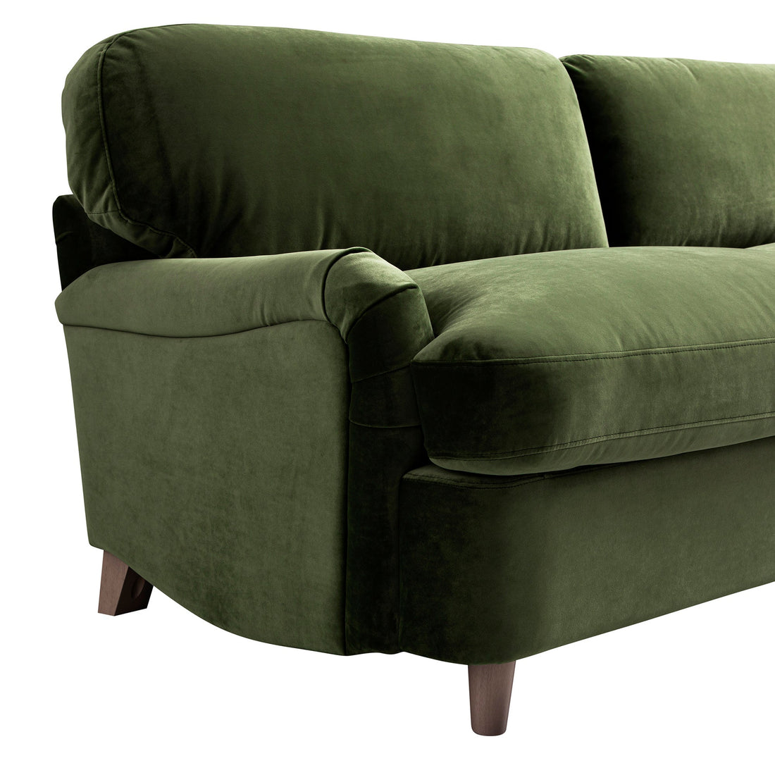 Daphnis Fern Green Velvet Sofa Bed Large 3-Seater