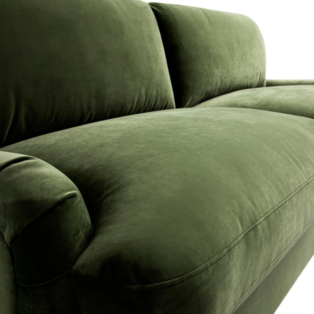 Daphnis Fern Green Velvet Sofa Bed Large 3-Seater