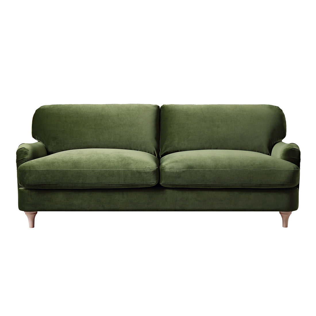 Daphnis Fern Green Velvet Sofa 3-Seater