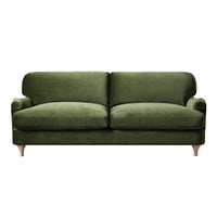 Daphnis Fern Green Velvet Sofa 3-Seater