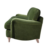 Daphnis Fern Green Velvet Sofa 3-Seater