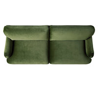 Daphnis Fern Green Velvet Sofa 3-Seater