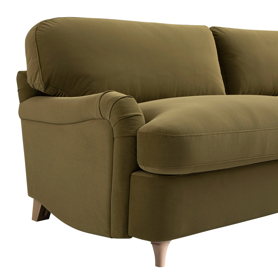 Daphnis Fudge Velvet Sofa Bed Large 3-Seater
