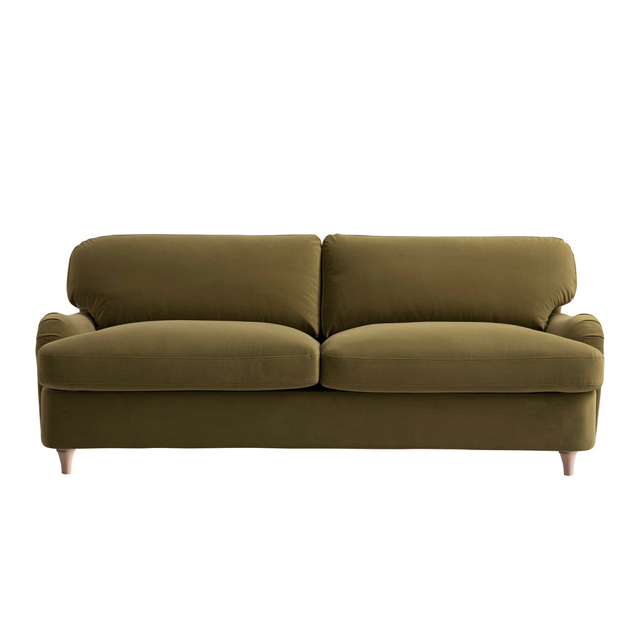 Daphnis Fudge Velvet Sofa Bed Large 3-Seater