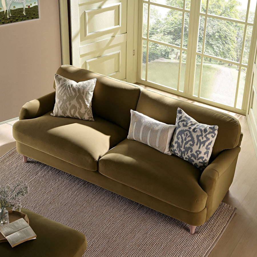 Daphnis Fudge Velvet Sofa 3-Seater