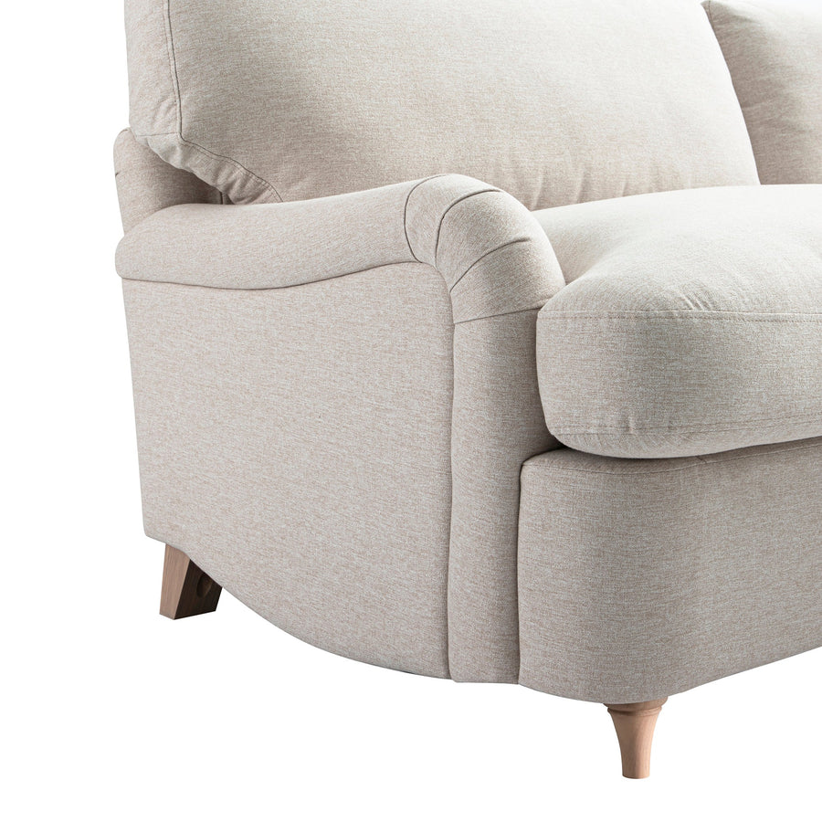 Daphnis Oatmeal Fabric Sofa Bed Large 3-Seater