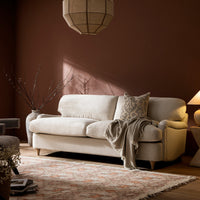 Daphnis Oatmeal Fabric Sofa Bed Large 3-Seater