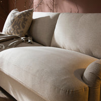 Daphnis Oatmeal Fabric Sofa Bed Large 3-Seater