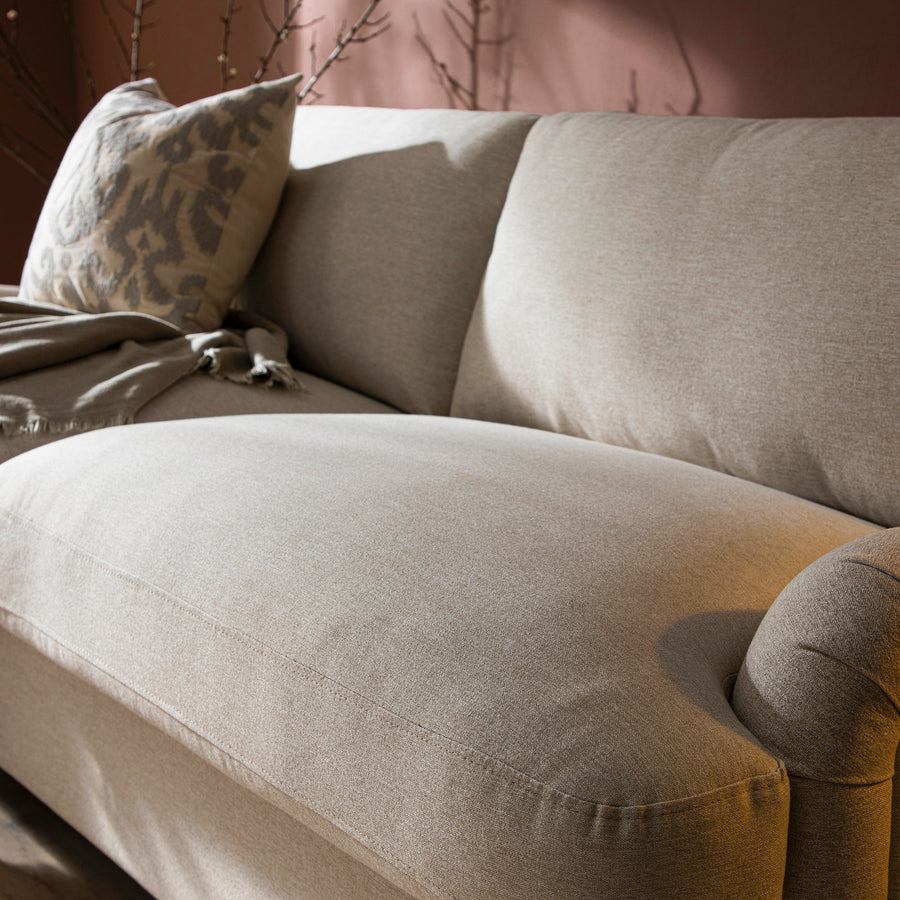 Daphnis Oatmeal Fabric Sofa Bed Large 3-Seater