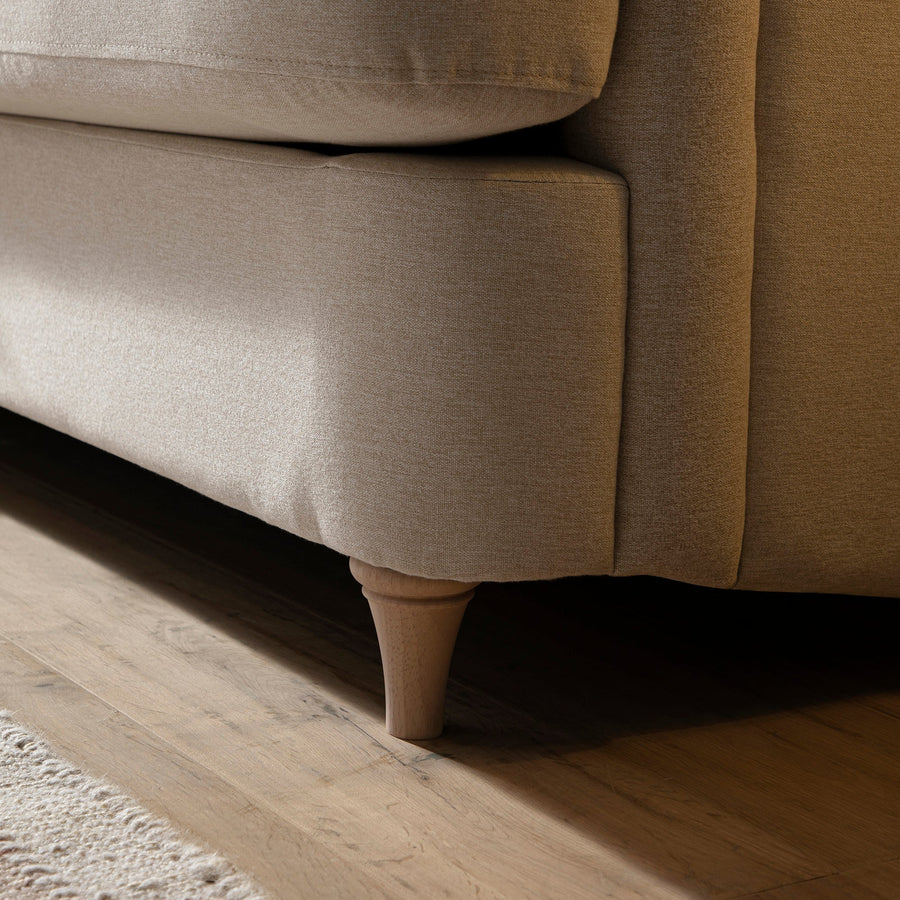 Daphnis Oatmeal Fabric Sofa Bed Large 3-Seater