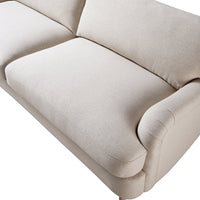 Daphnis Oatmeal Fabric Sofa 3-Seater