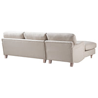 Daphnis Oatmeal Fabric Sofa, Grande Chaise Sofa Left Hand Facing