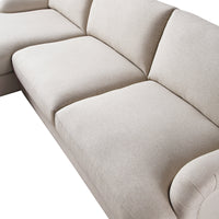 Daphnis Oatmeal Fabric Sofa, Grande Chaise Sofa Left Hand Facing
