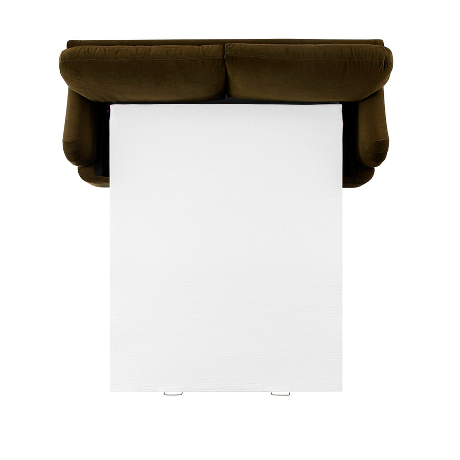 Daphnis Seaweed Velvet Sofa Bed Large 3-Seater