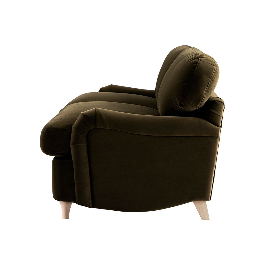 Daphnis Seaweed Velvet Sofa Bed Large 3-Seater