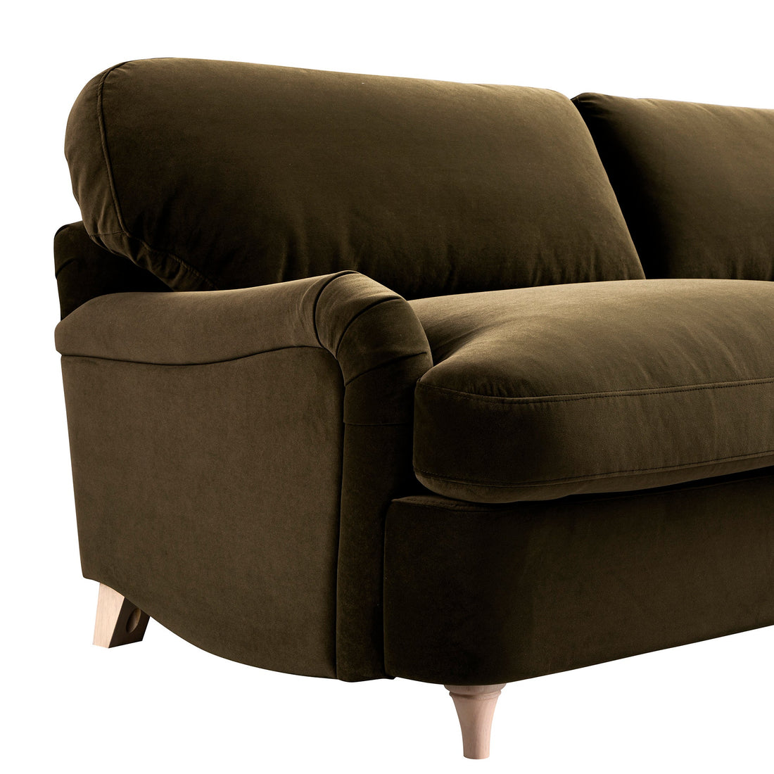 Daphnis Seaweed Velvet Sofa Bed Large 3-Seater