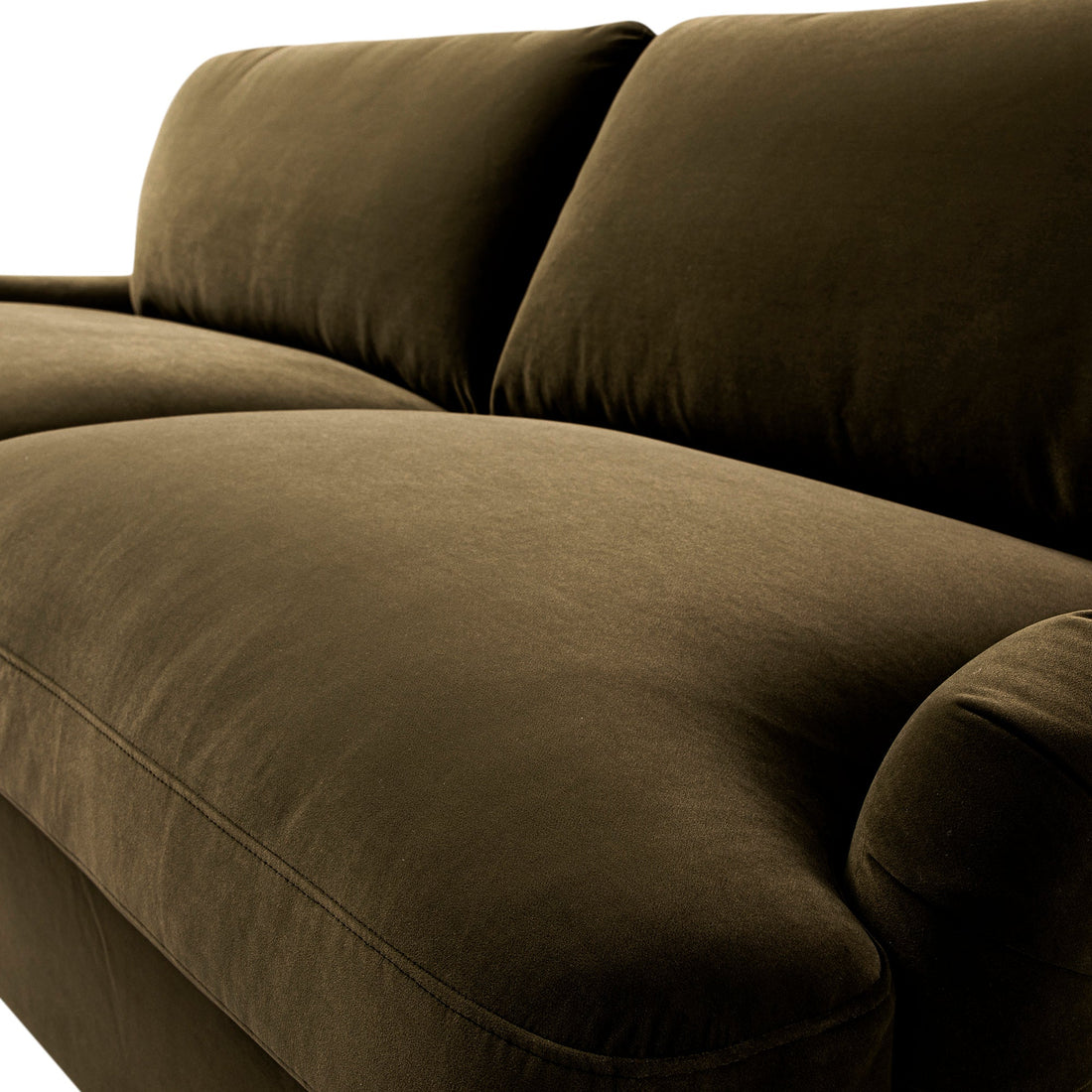 Daphnis Seaweed Velvet Sofa Bed Large 3-Seater