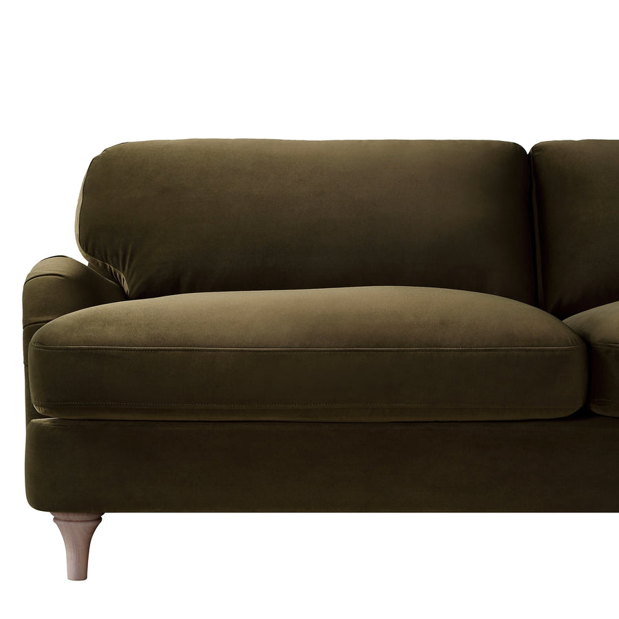 Daphnis Seaweed Velvet Sofa 3-Seater