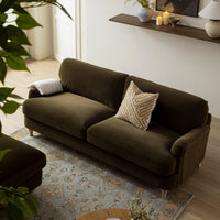 Daphnis Seaweed Velvet Sofa 3-Seater
