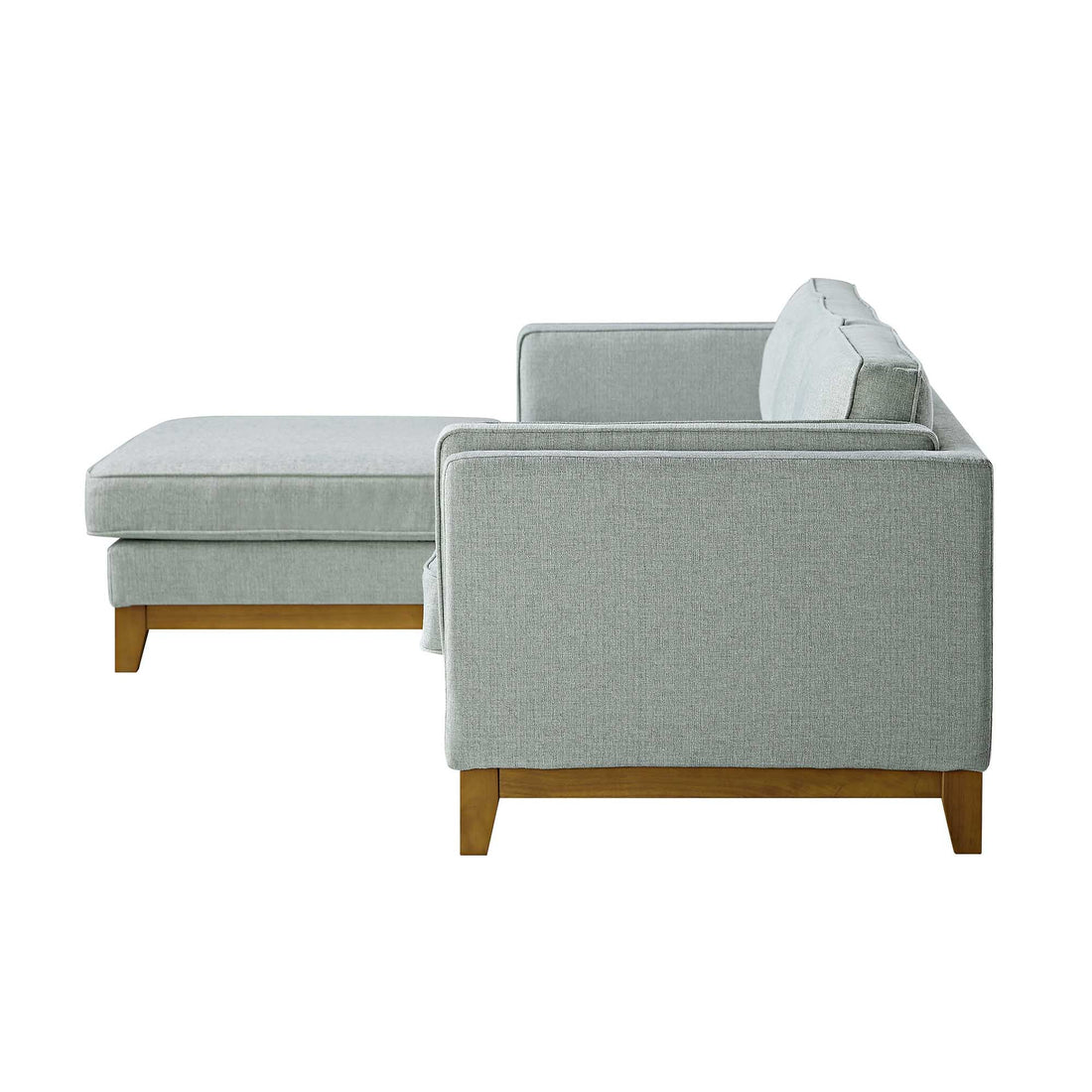 Dipley Sage Woven Fabric Sofa Grande Chaise Sofa Left Hand Facing