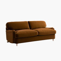 Daphnis Cinnamon Velvet Sofa Bed Large 3-Seater