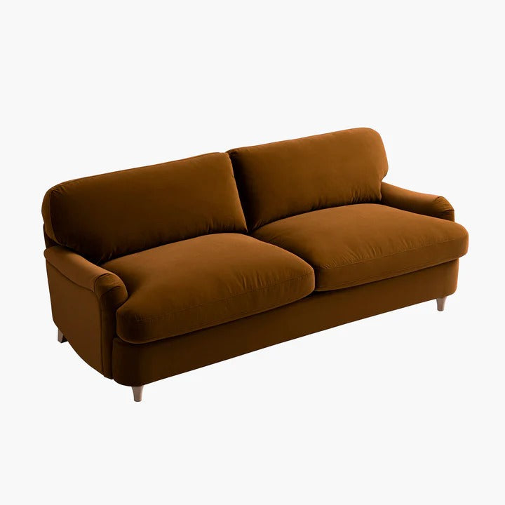 Daphnis Cinnamon Velvet Sofa Bed Large 3-Seater