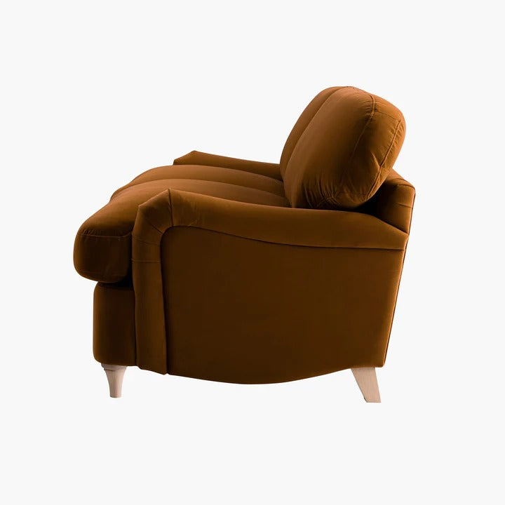 Daphnis Cinnamon Velvet Sofa Bed Large 3-Seater