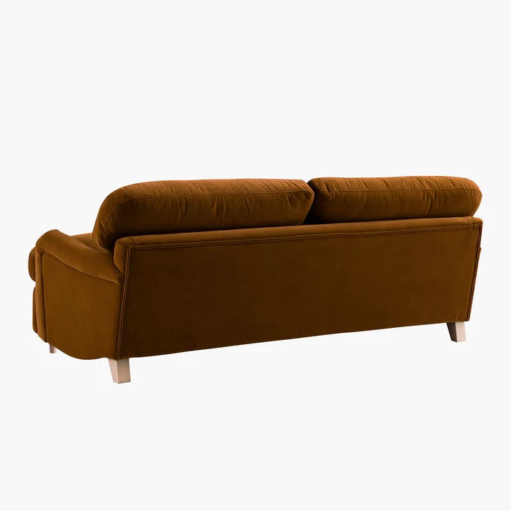 Daphnis Cinnamon Velvet Sofa Bed Large 3-Seater