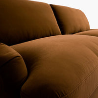 Daphnis Cinnamon Velvet Sofa Bed Large 3-Seater