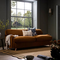 Daphnis Cinnamon Velvet Sofa Bed Large 3-Seater