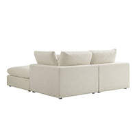 Lutyens Beige Linen Blend Modular Sofa 2-Piece Chaise