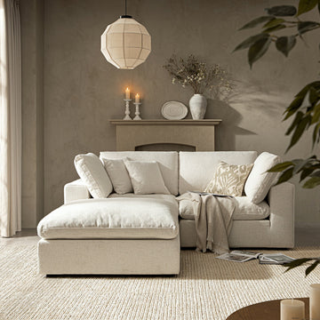 Lutyens Beige Linen Blend Modular Sofa 2-Piece Chaise