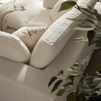 Lutyens Beige Linen Blend Modular Sofa 2-Piece Chaise