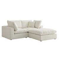 Lutyens Beige Linen Blend Modular Sofa 2-Piece Chaise
